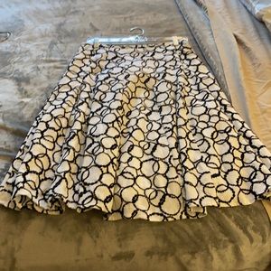 Black and white tea length skirt